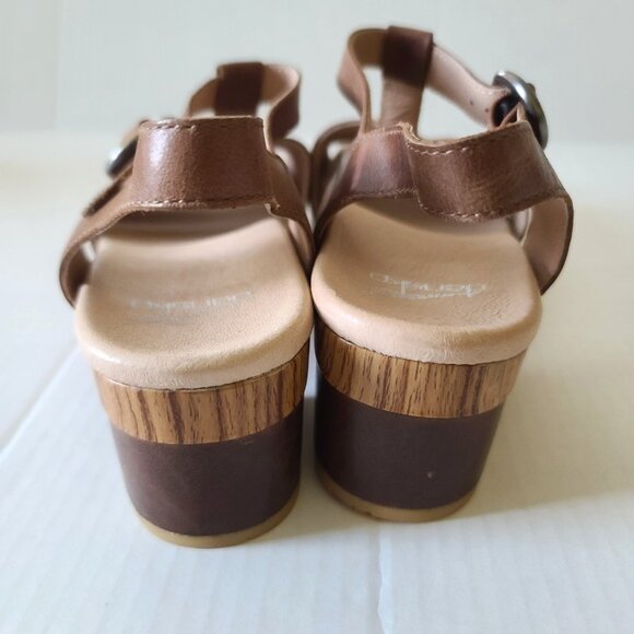 Dansko Mara Leather Open Toe T-Strap Clog Sandals Size EU 41 US 10 Brown NWOB - Picture 10 of 10